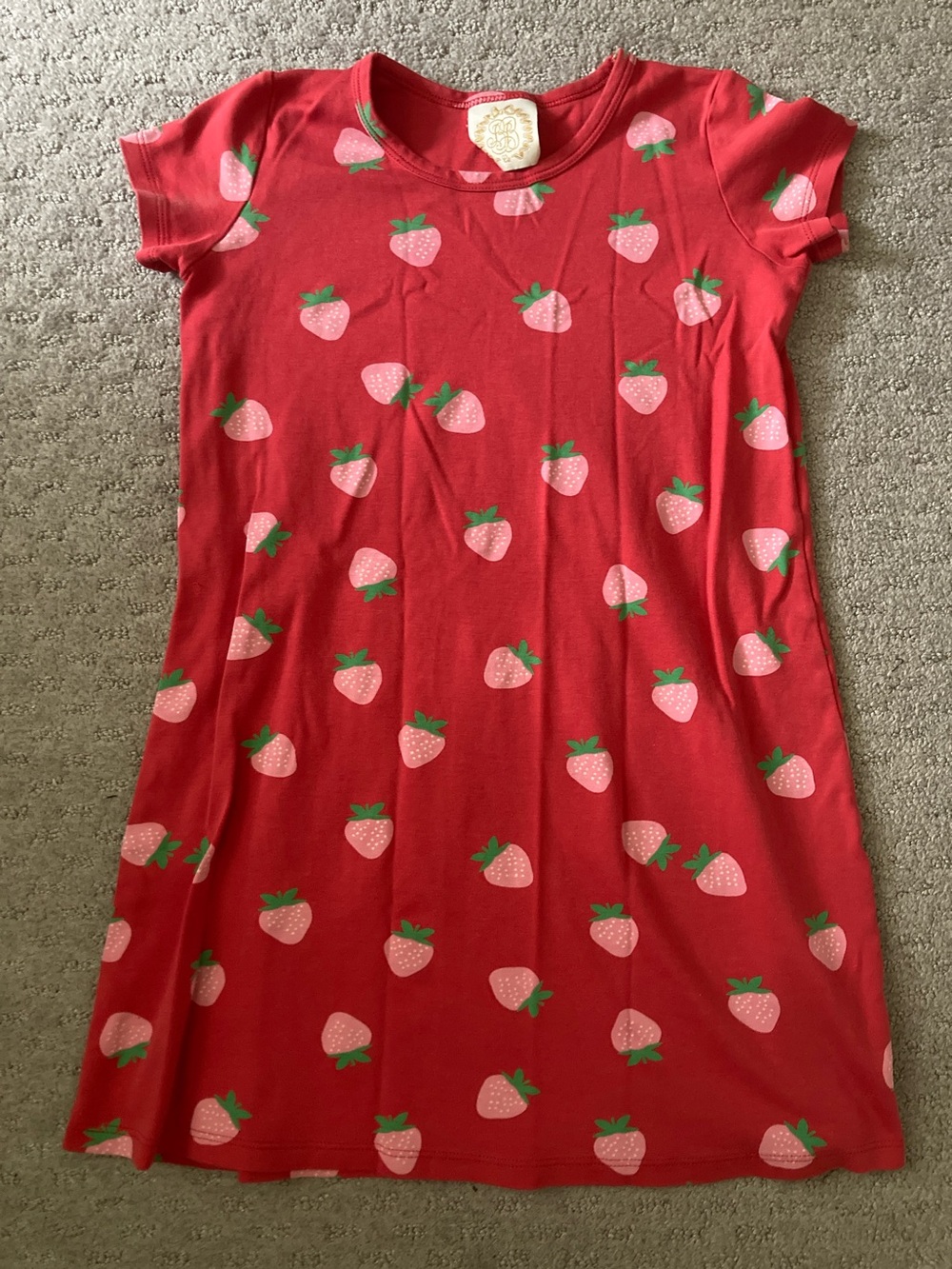TBBC red strawberry pima cotton dress, Sz 11.